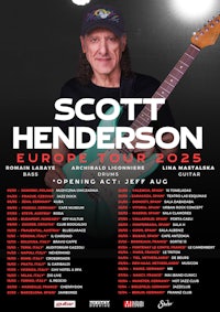 a poster for scott henderson's tour